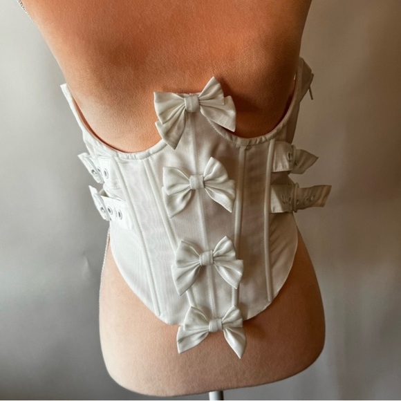 DollsKill bow under bust corset top - Picture 2 of 4